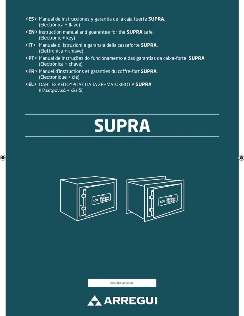 Arregui Supra Instruction manual and guarantee