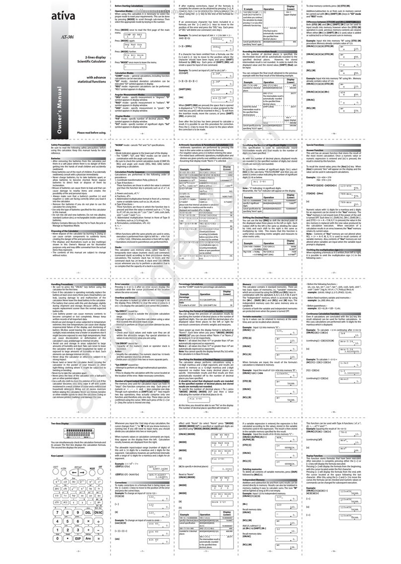 Ativa AT-30i User manual