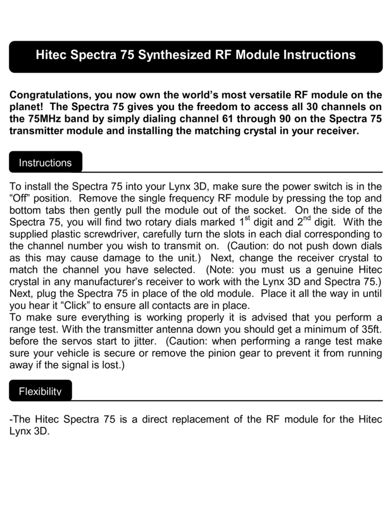 Hi-Tec Spectra 75 instructions
