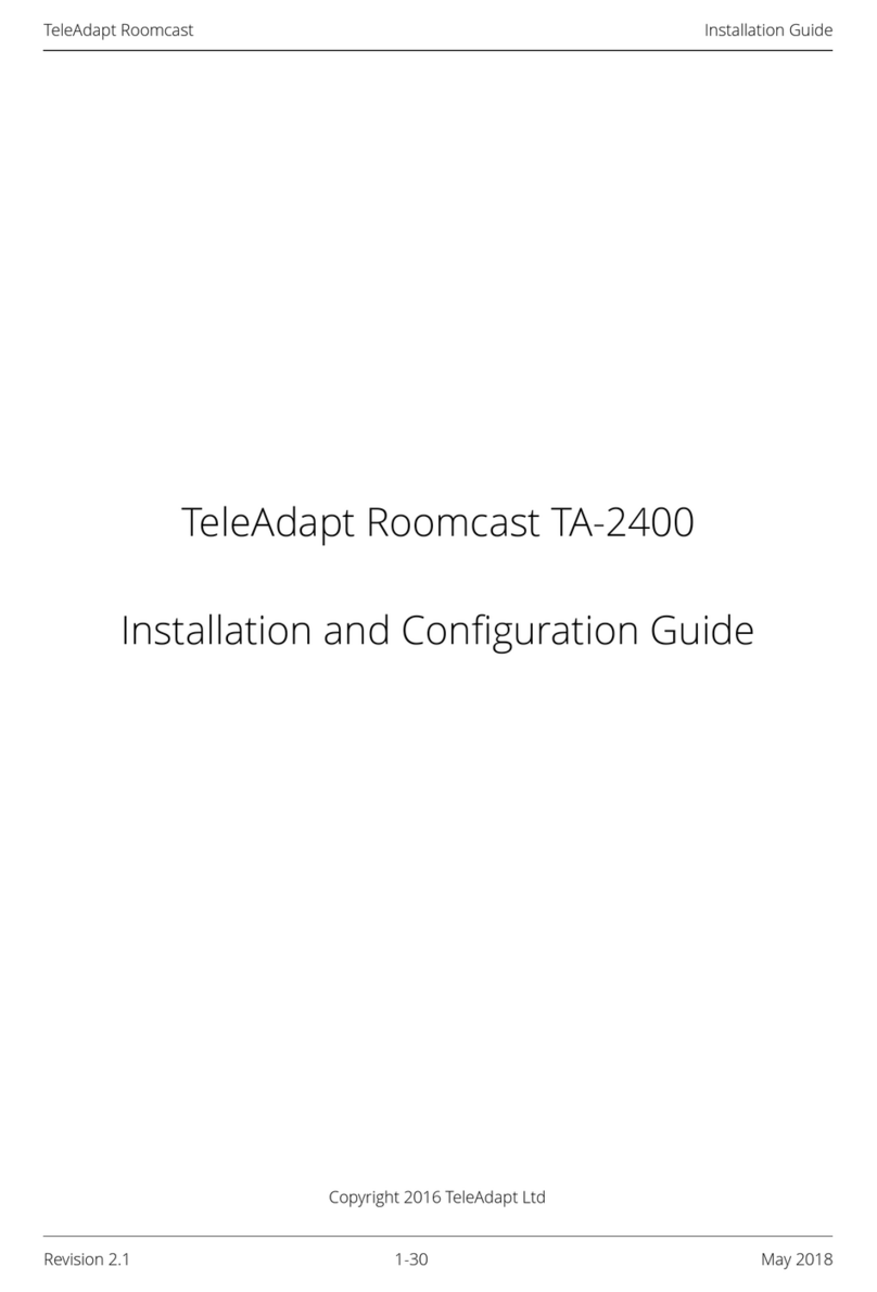 TeleAdapt RoomCast TA2400 Operator's manual