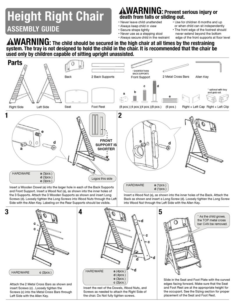 Bergeron By Design Height Right Chair Assembly guide Bergeron By Design Height Right Chair Assembly guide