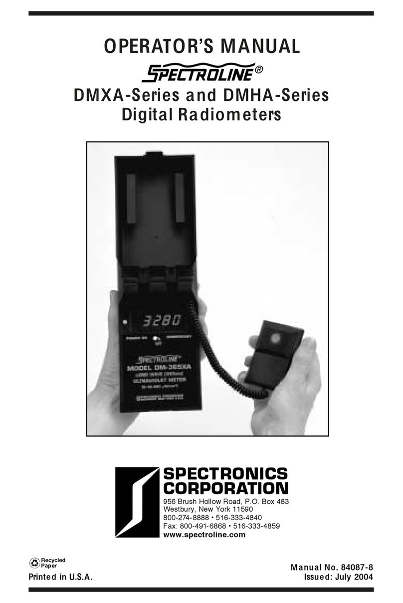Spectronics Spectroline DMXA Series User manual