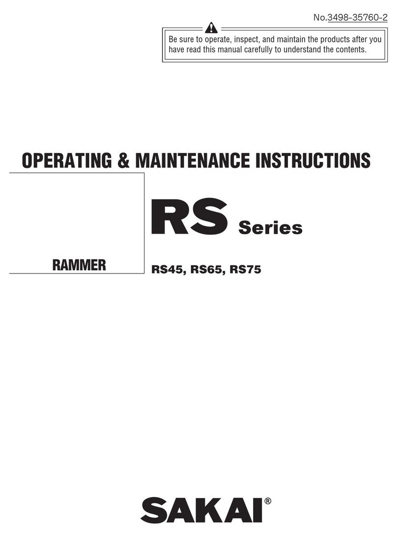 Sakai RS Series Operating & maintenance instructions