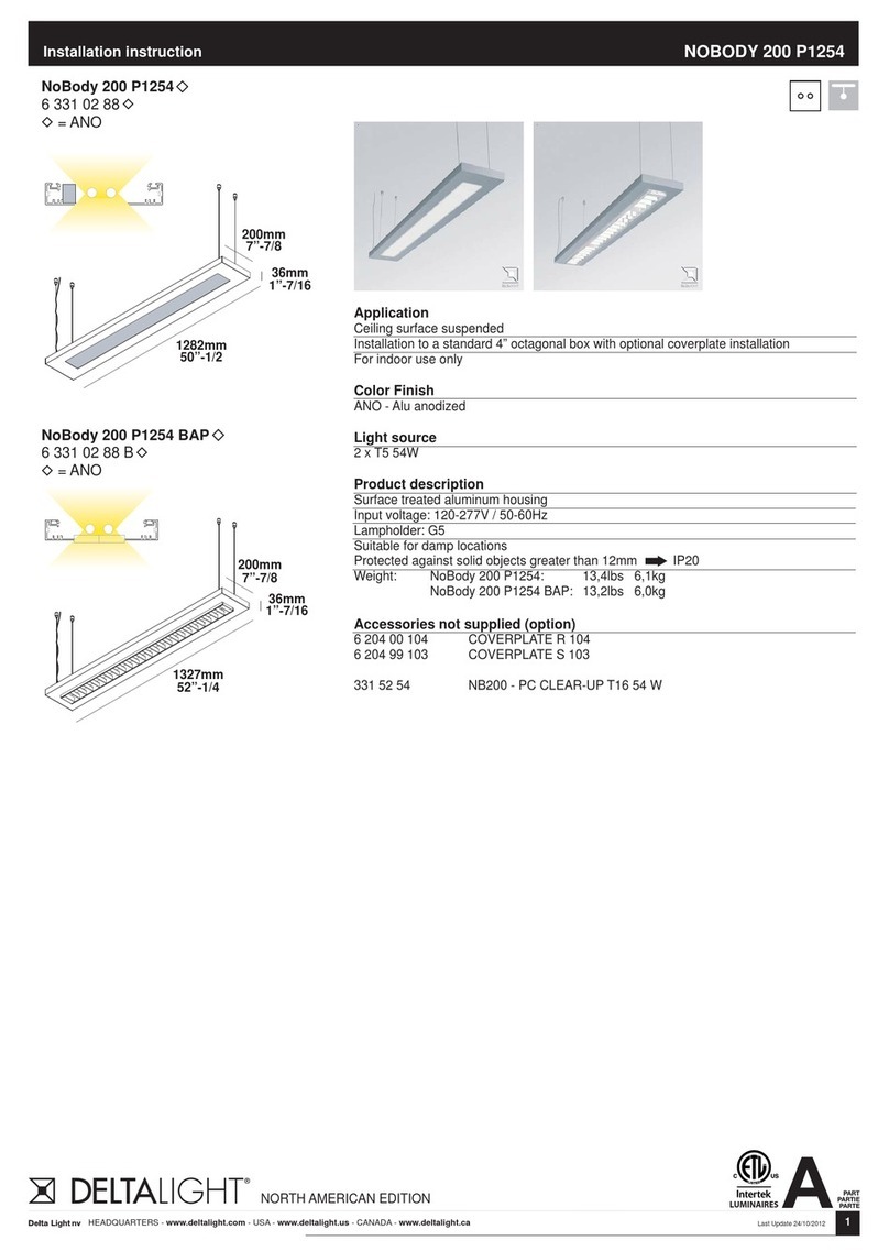 Delta Light NoBody 200 P1254 Installation instruction