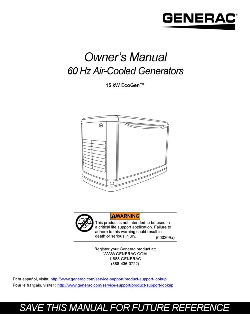 Generac Power Systems 15 kW EcoGen User manual