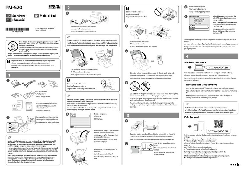 Epson PM-520 series Instruction Manual