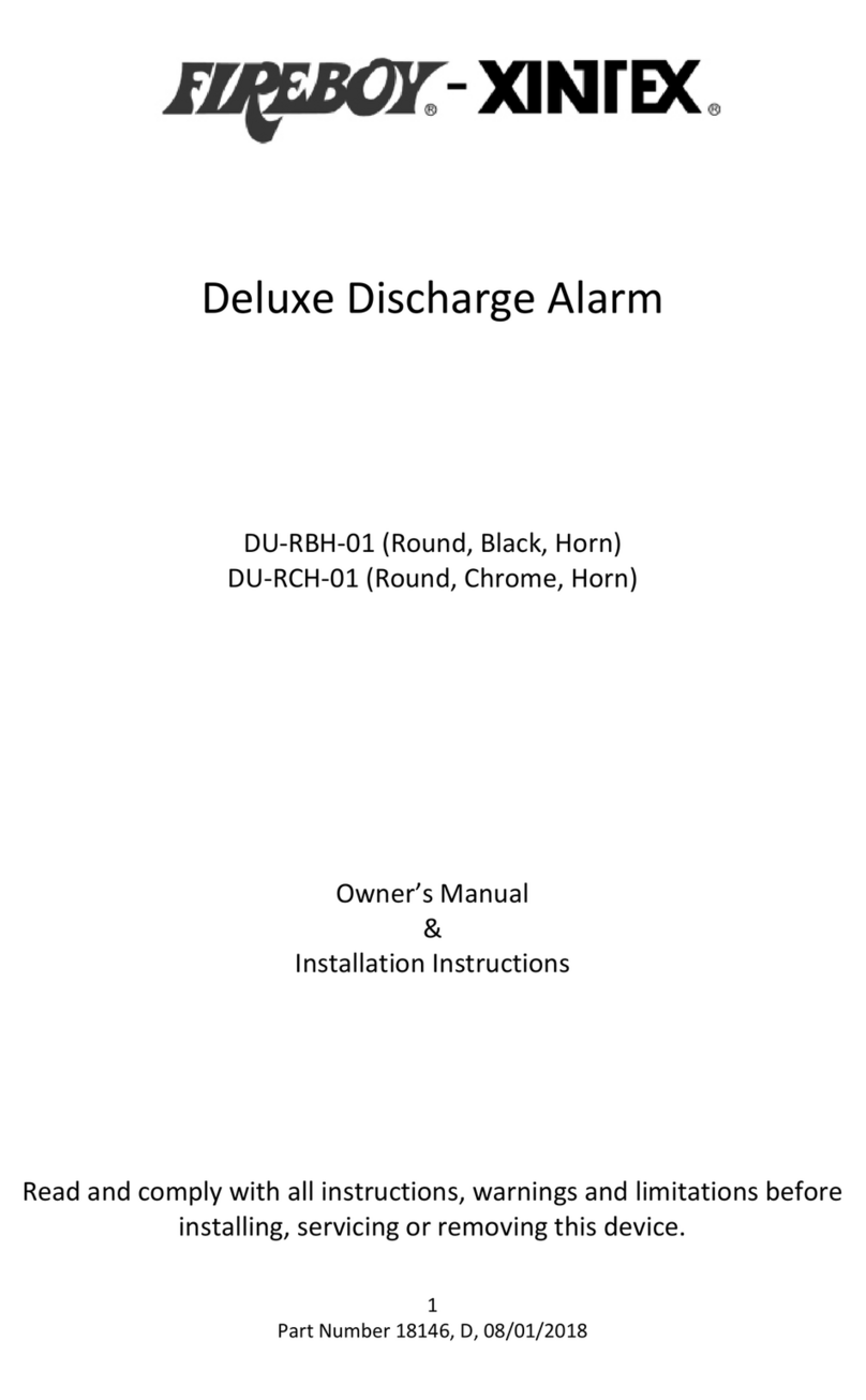 Fireboy- Xintex DU-RBH-01 Owner's Manual & Installation Instructions