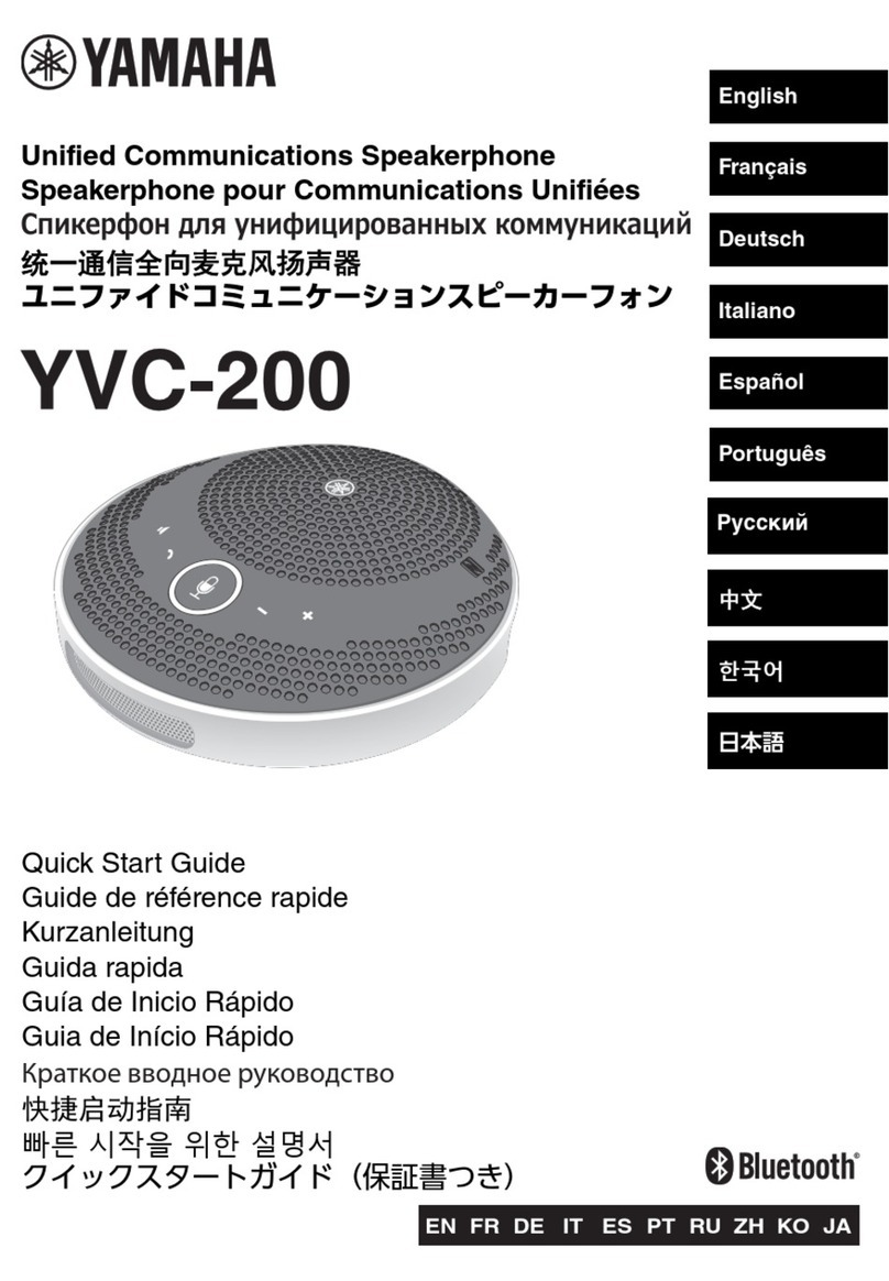 Yamaha YVC-200 quick start guide