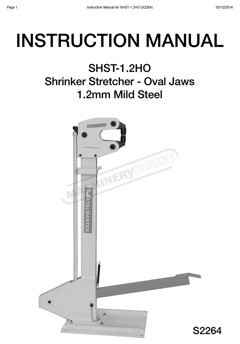 MetalMaster SHST-1.2HO instruction manual
