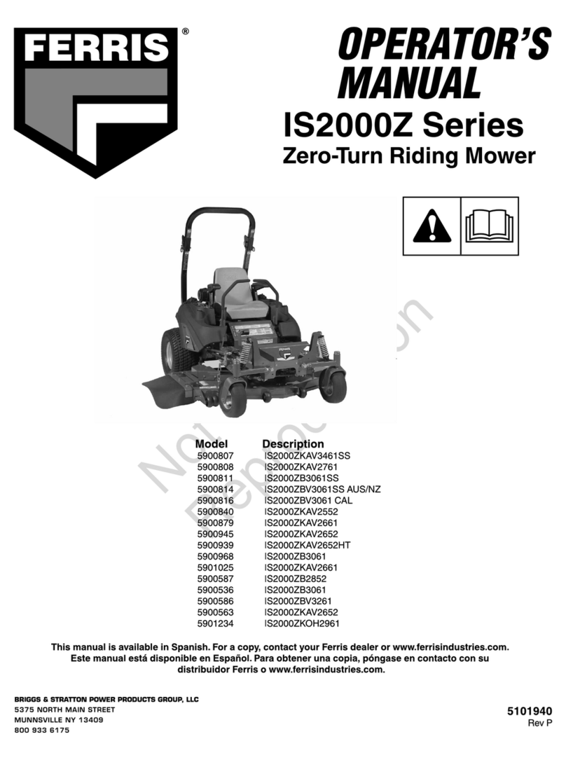 Ferris IS2000ZKAV3461SS User manual