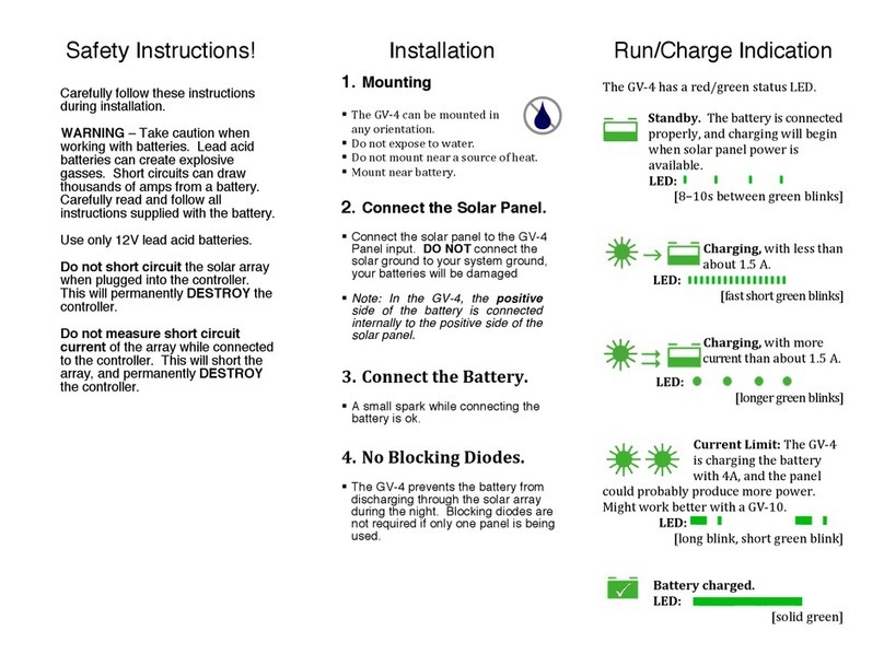 Genasun GV-4 User manual