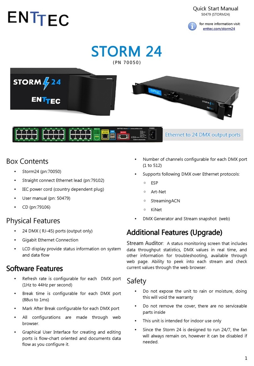 Enttec STORM 24 Quick start manual