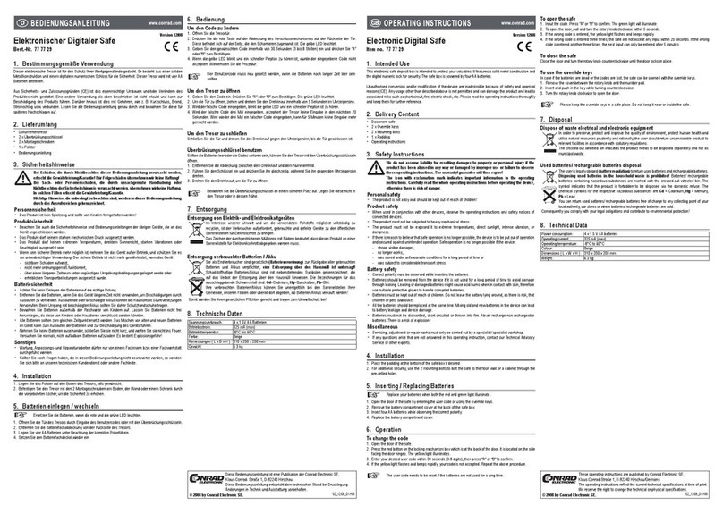 Conrad 77 77 29 operating instructions