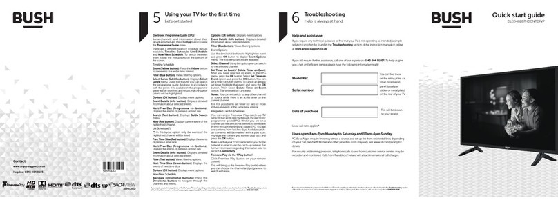 Bush DLED48287HDCNTDFVP quick start guide