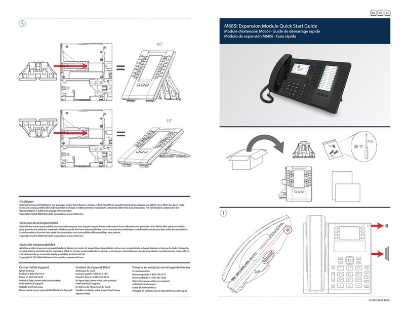Mitel M685i quick start guide