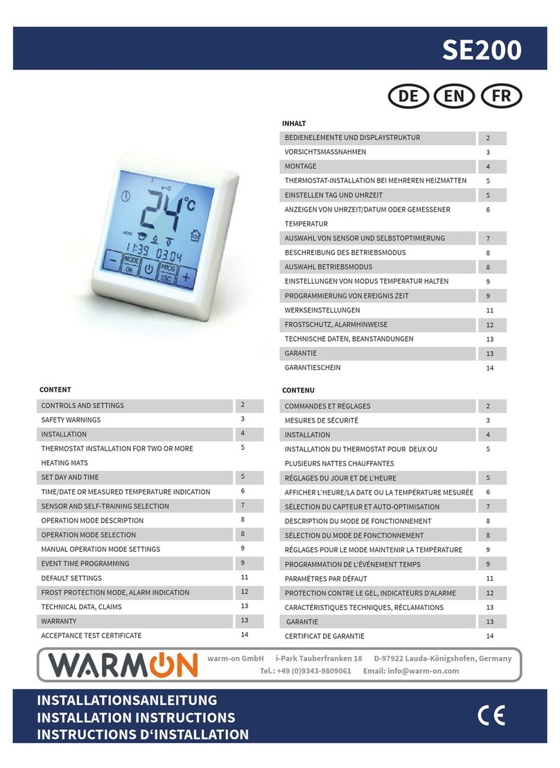 Warmon SE200 installation instructions