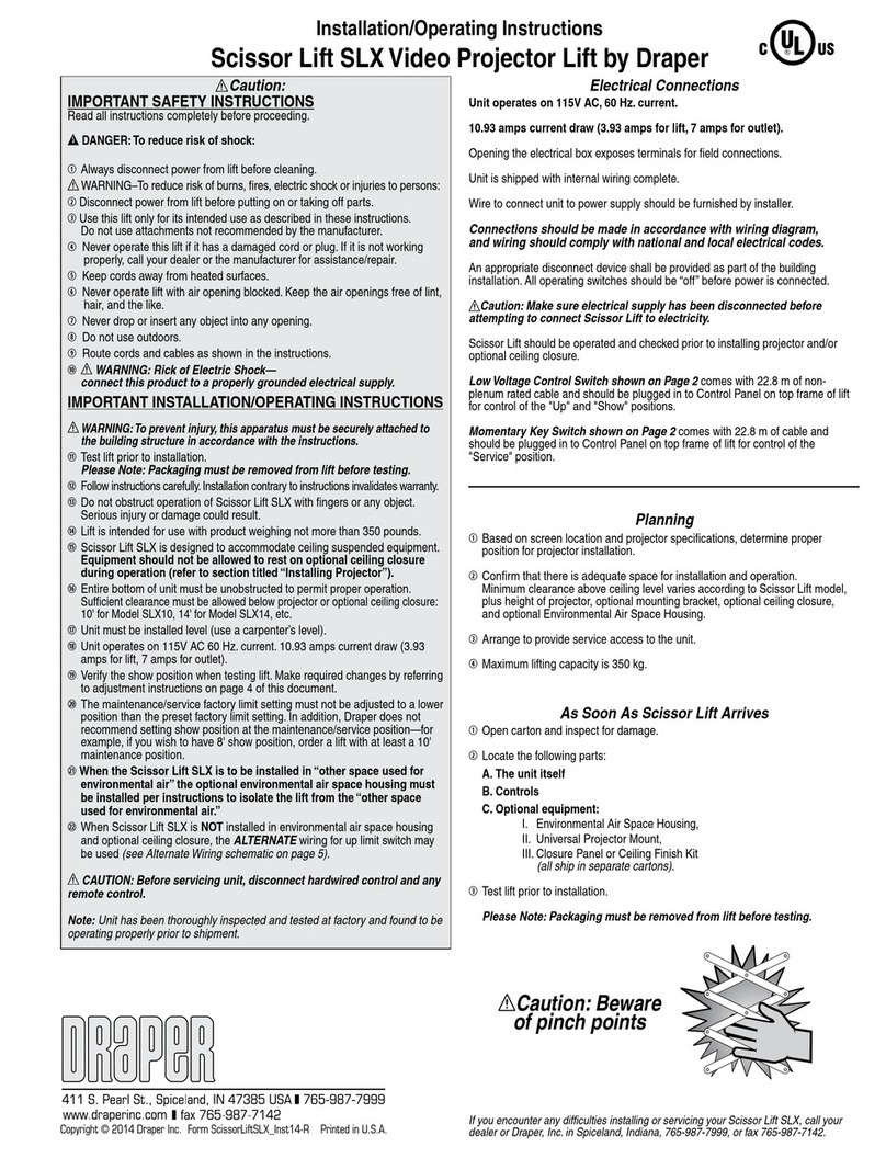 Draper SLX Manual