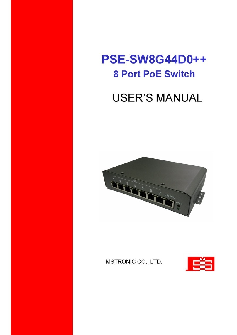 MSTRONIC PSE-SW8G44D0++ user manual
