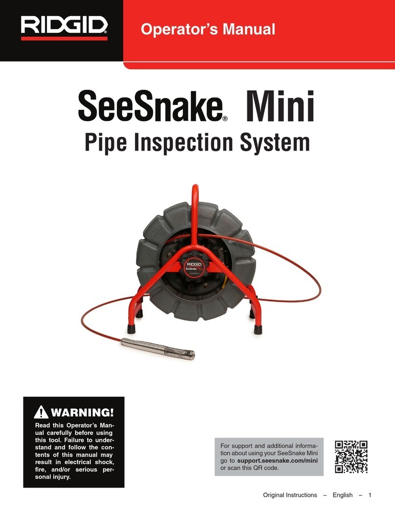 RIDGID SeeSnake Mini Operator's manual RIDGID SeeSnake Mini Operator's manual