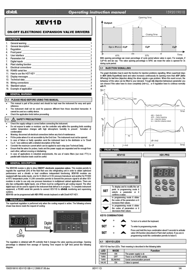 dixell XEV11D Operating instructions manual