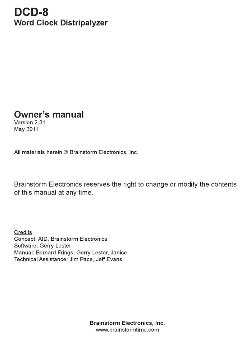Brainstorm Electronics DCD-8 User manual