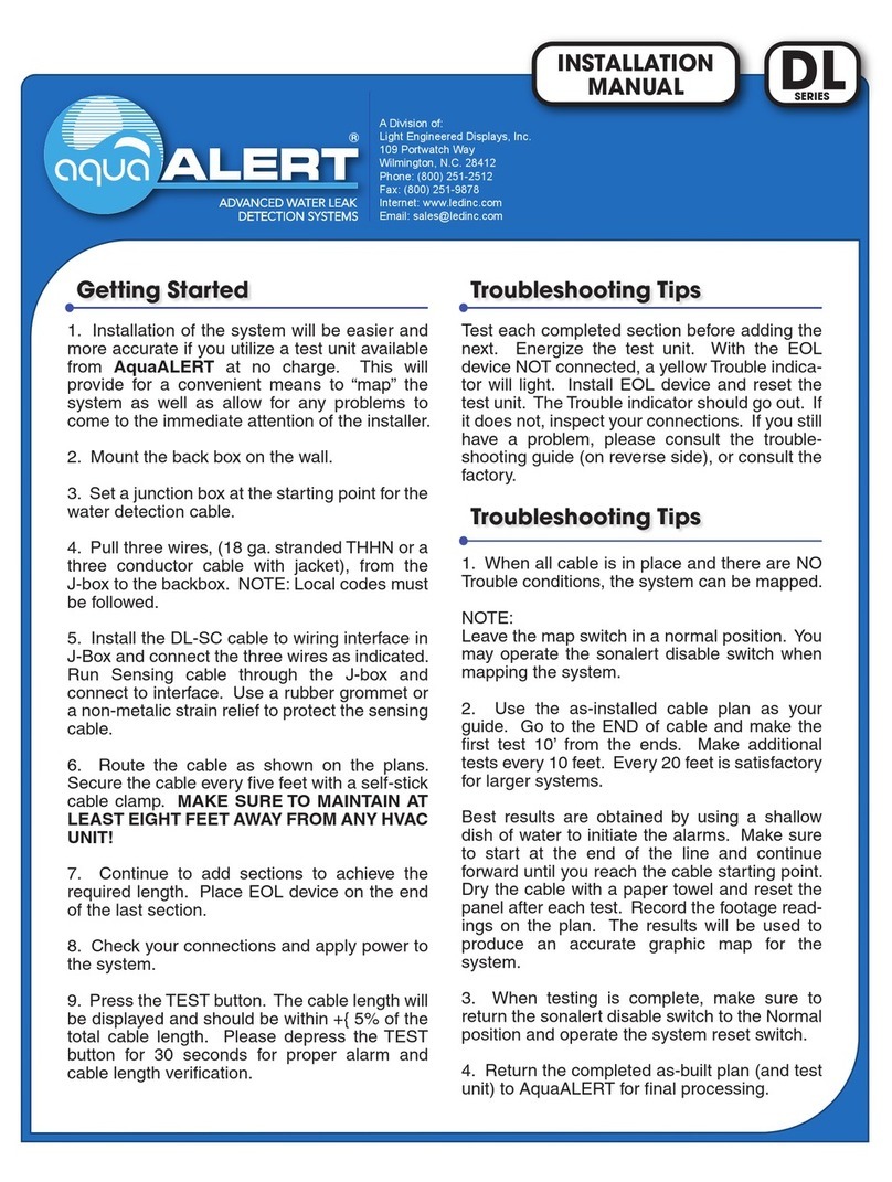 AquaALERT DL SERIES installation manual
