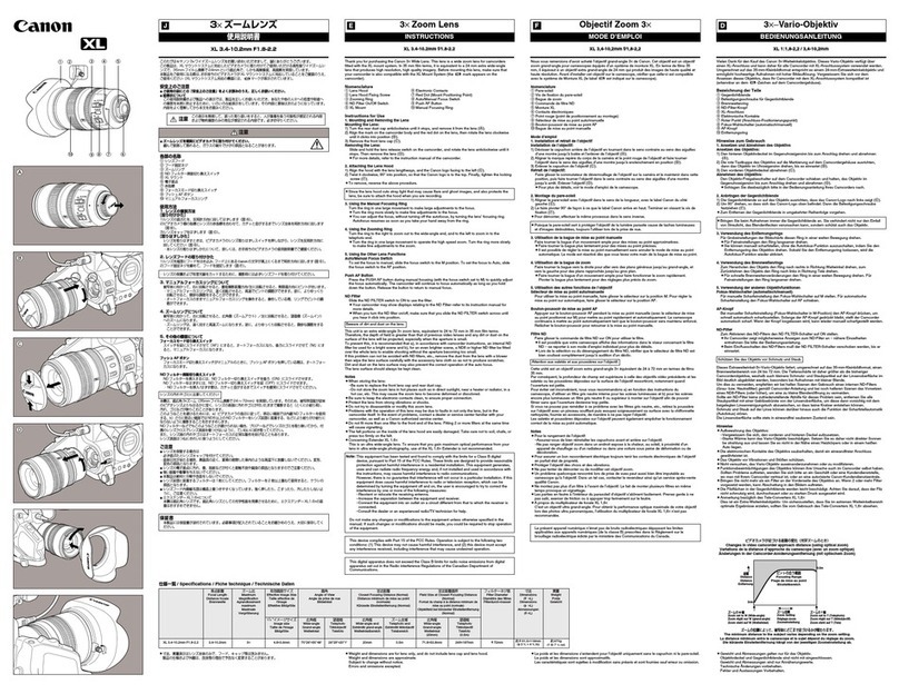 Canon XL User manual