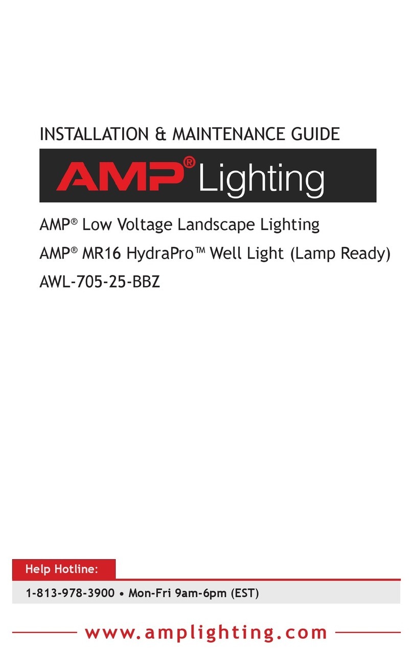 AMP Lighting MR16 HydraPro Operating and safety instructions AMP Lighting MR16 HydraPro Operating and safety instructions