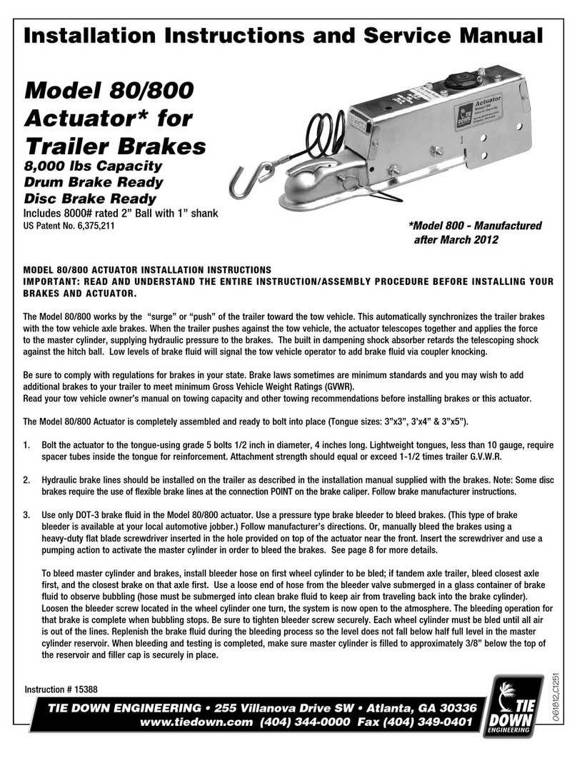 Tie Down Engineering 80 Troubleshooting guide