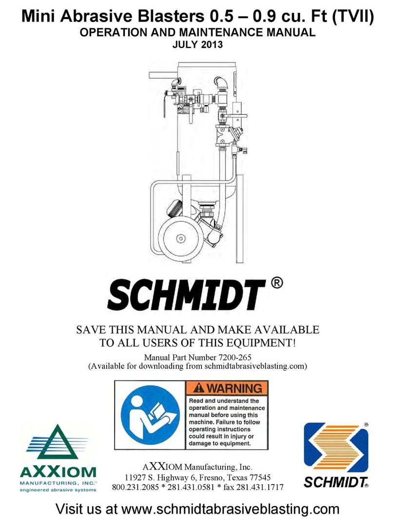 AXXIOM Manufacturing, Inc. SCHMIDT 0.9 Cu. Ft Operation and maintenance manual