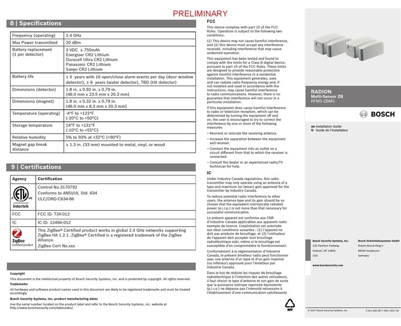 Bosch RADION installation guide