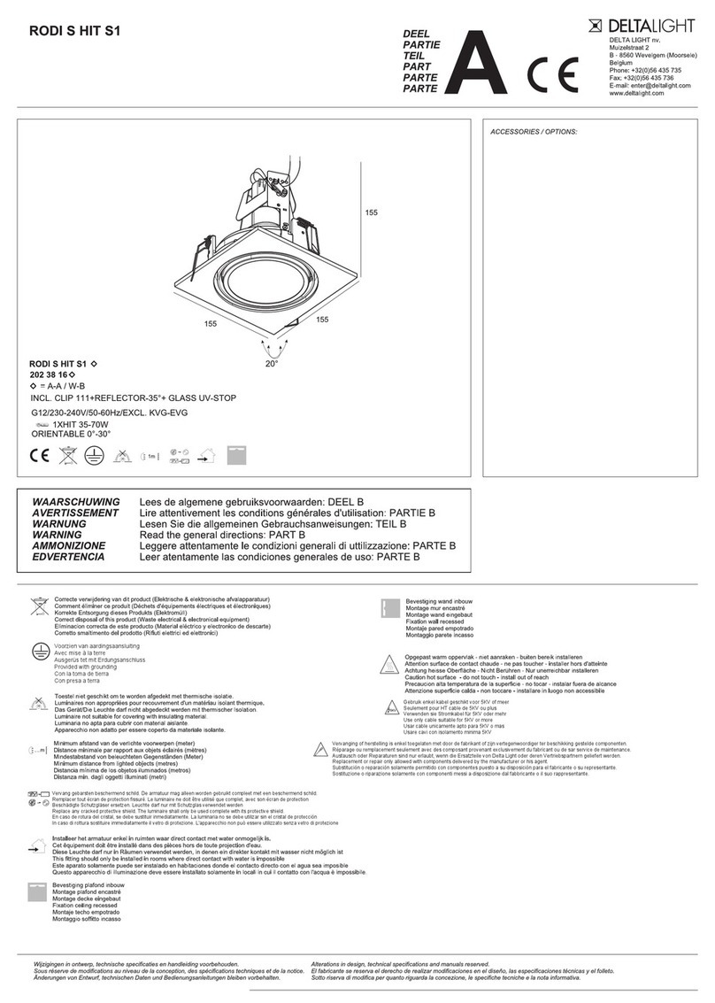 Delta Light RODI S HIT S1 User manual