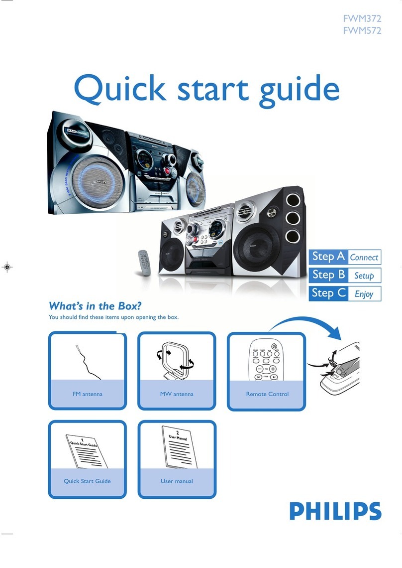 Philips FWM372 Series quick start guide