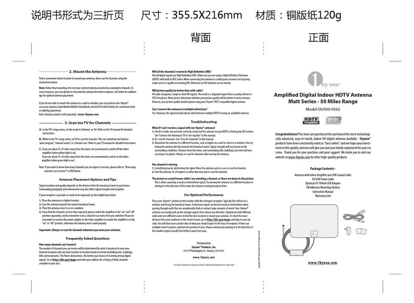 1 BY ONE OUS00-0562 instruction manual
