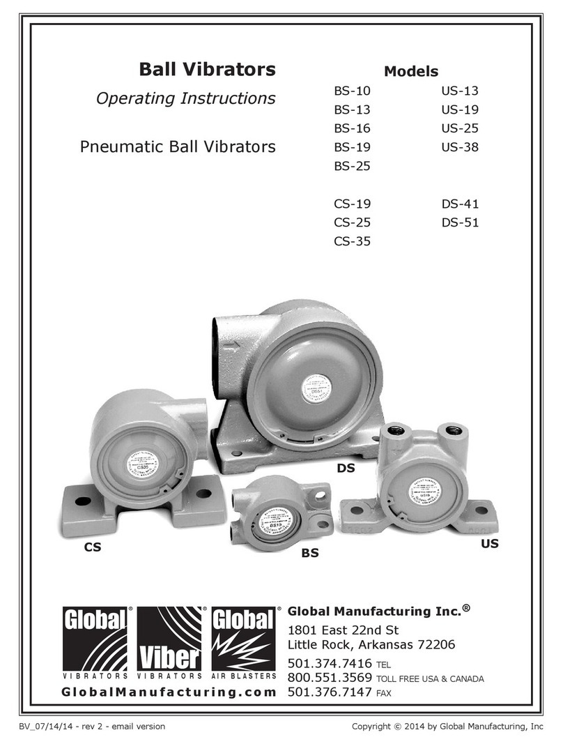 Global Manufacturing Ball Vibrators operating instructions