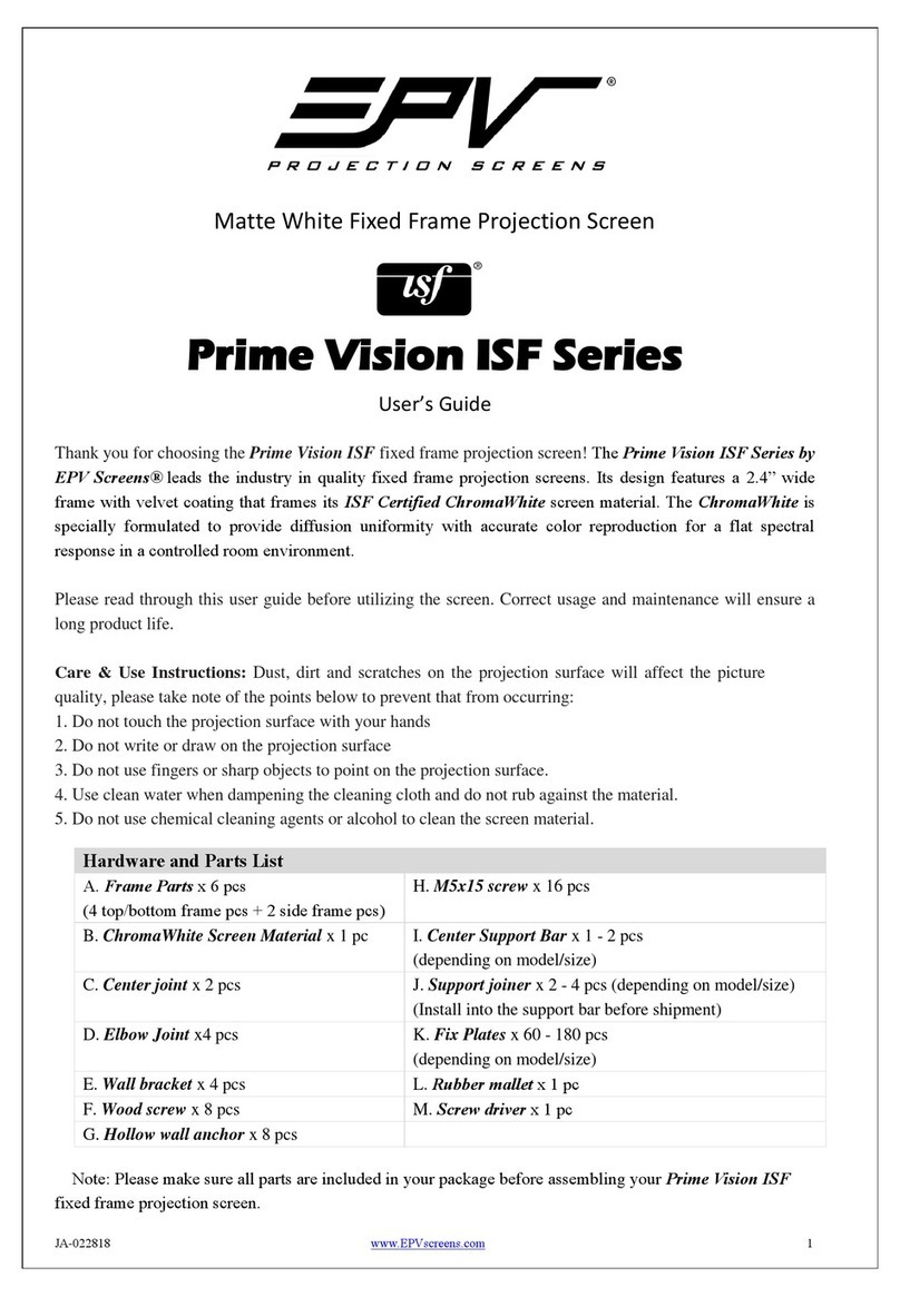 EPV Prime Vision ISF Series User manual EPV Prime Vision ISF Series User manual