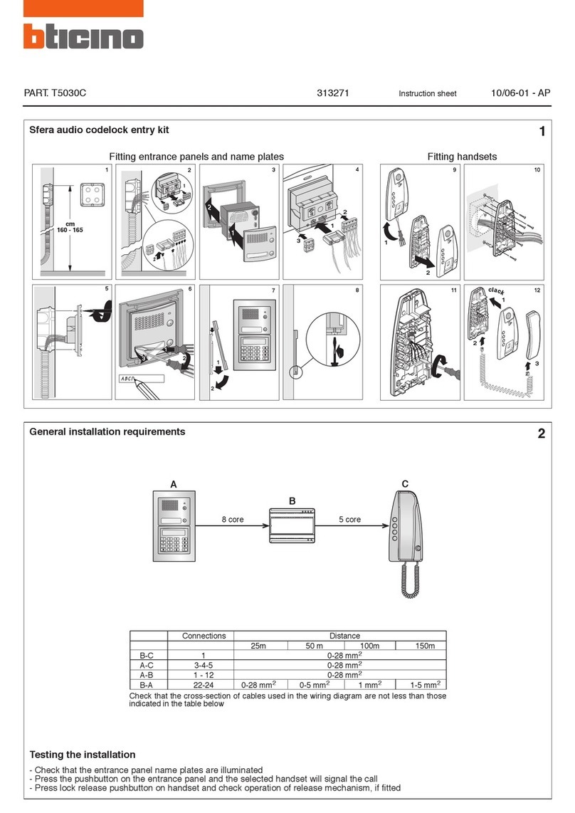 Bticino 313271 User manual Bticino 313271 User manual