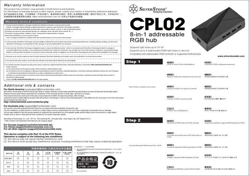 SilverStone CPL02 User manual