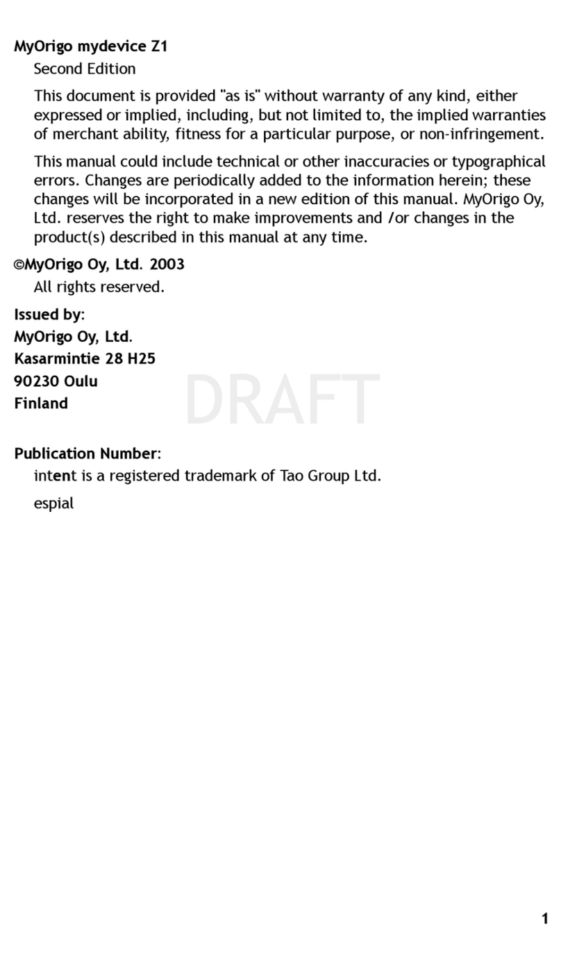 MyOrigio Z1 User manual