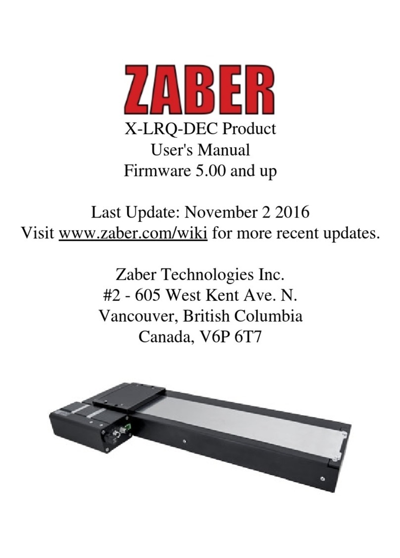 Zaber Technologies Inc. X-LRQ-DEC Series user manual