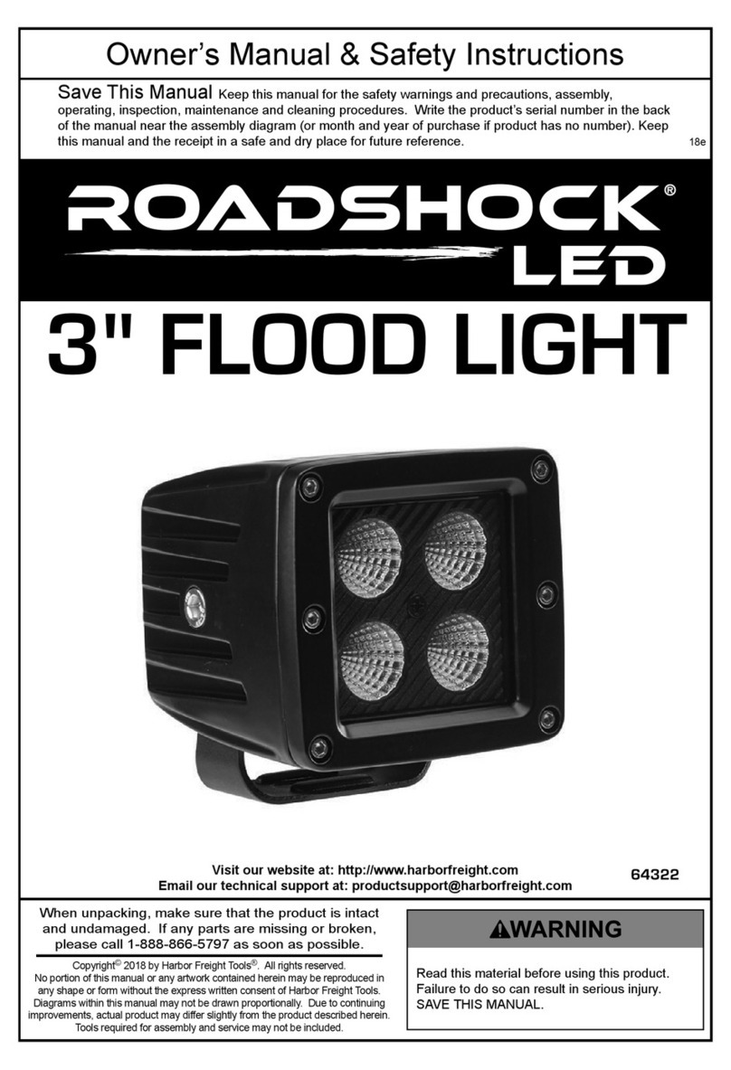 Roadshock LED 64322 Owner's manual & safety instructions Roadshock LED 64322 Owner's manual & safety instructions