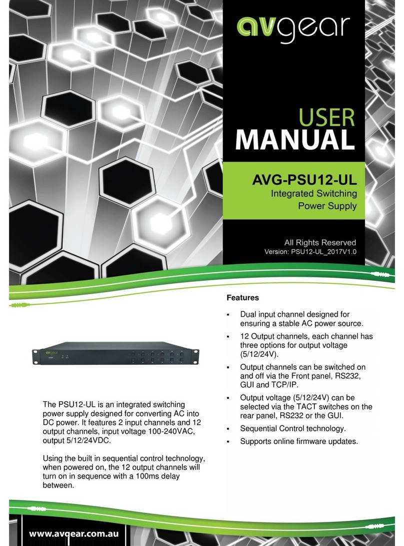 AVGear AVG-PSU12-UL user manual
