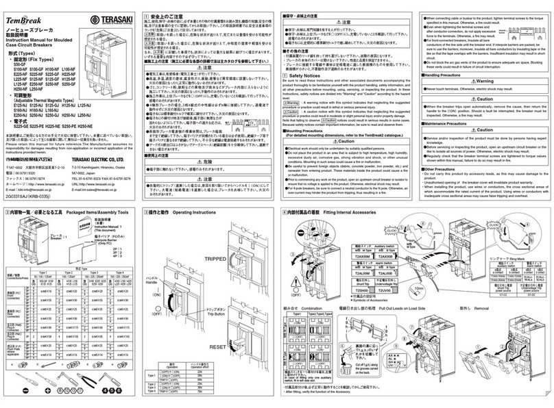 TERASAKI S100-NF instruction manual