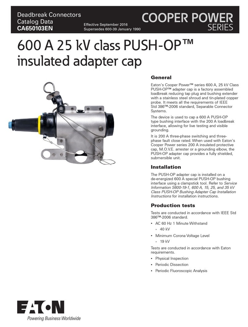 Eaton 600 A 35 kV Class Insulated Standoff Bushing User manual