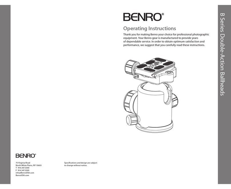 BENRO B Series operating instructions