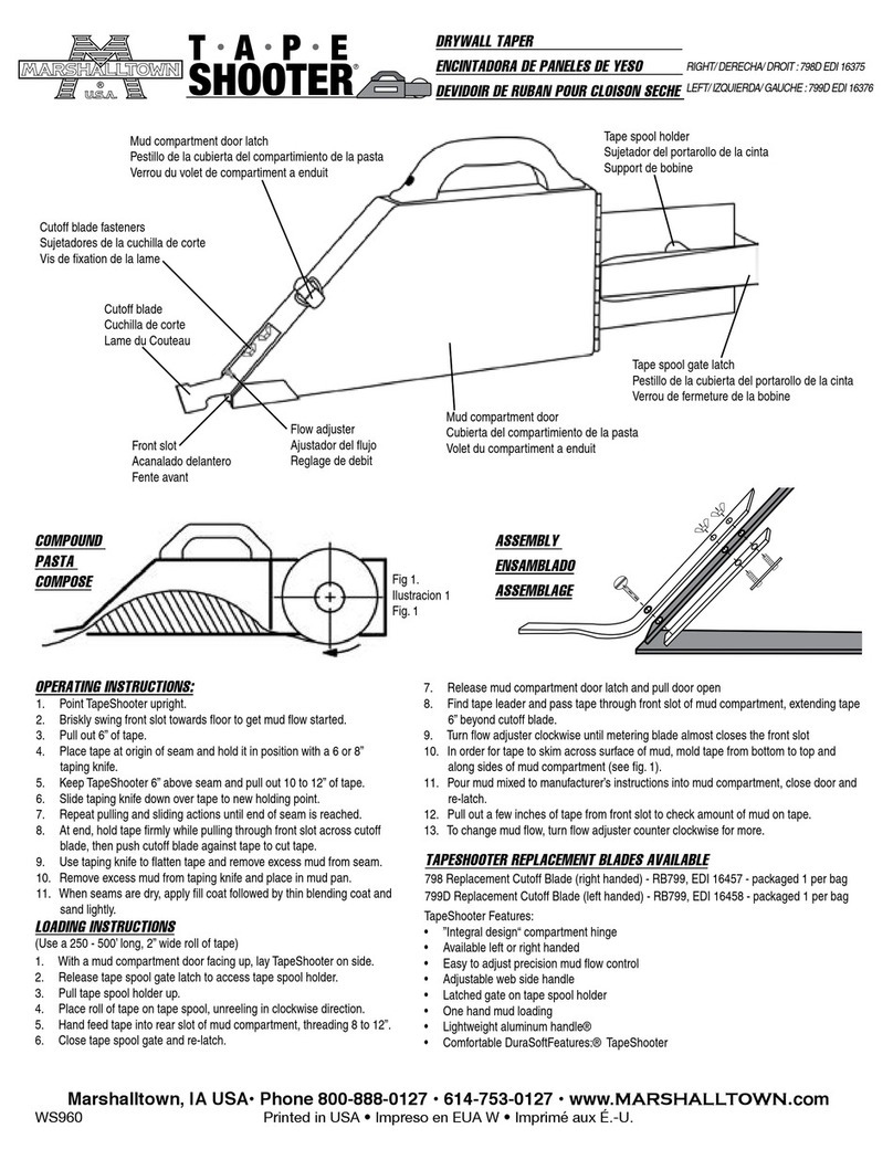 Marshalltown TAPE SHOOTER User manual