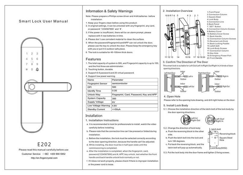 Finger Crystal E202 User manual