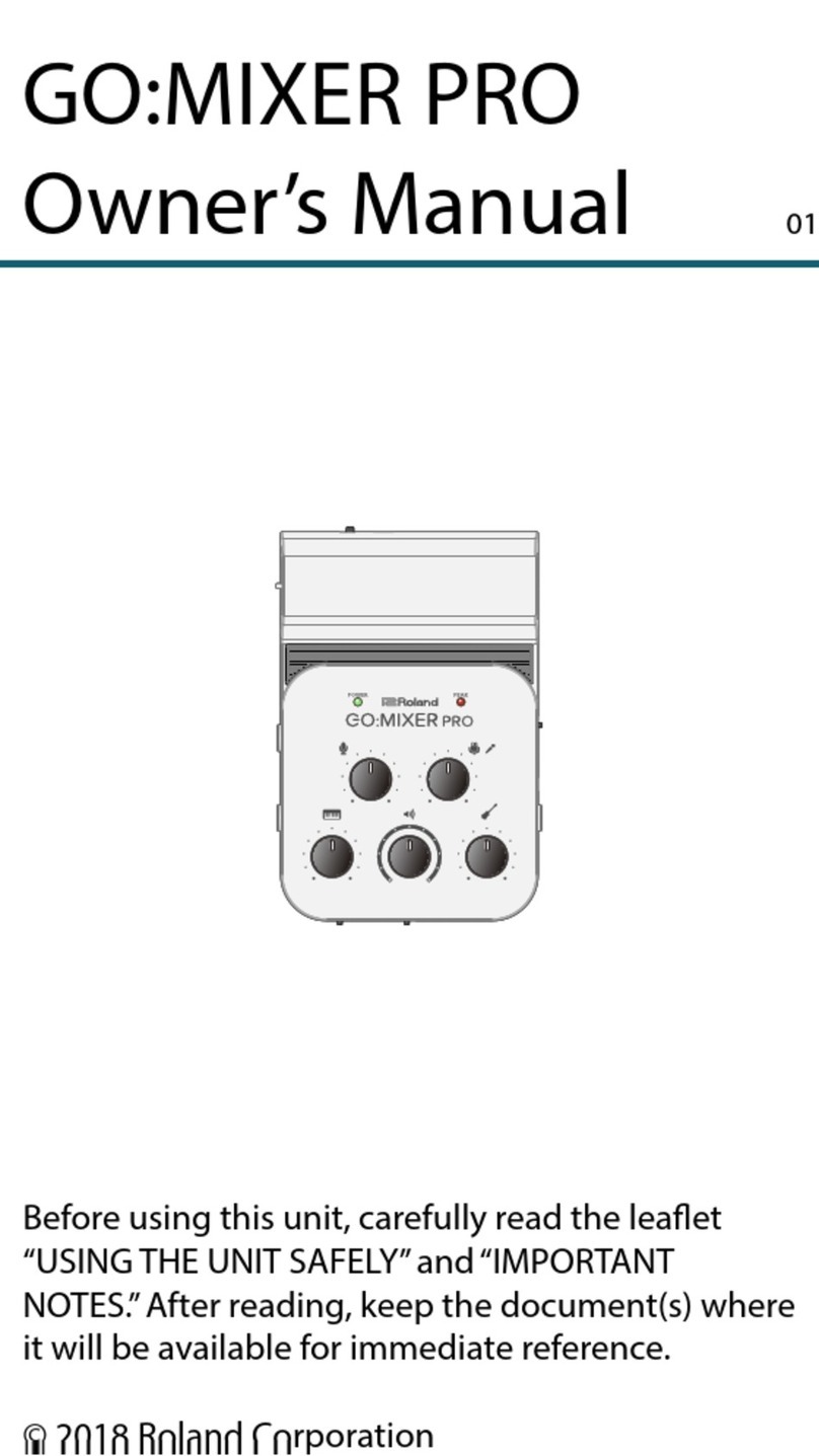 Roland GO:MIXER PRO owner's manual