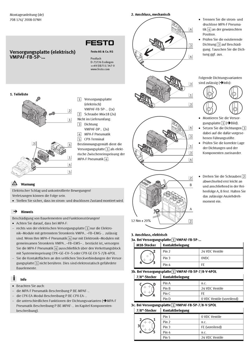 Festo VMPAF-FB-SP Series User manual