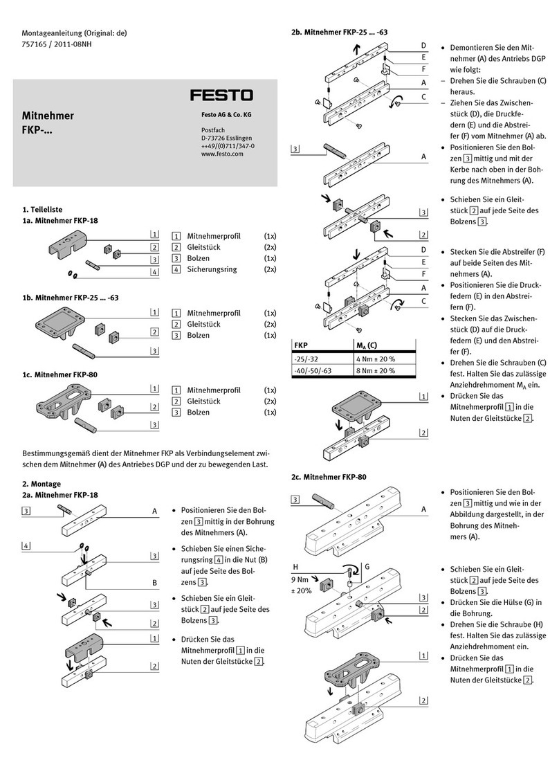 Festo FKP Series Assembly instructions